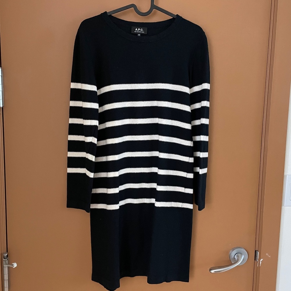 A.P.C Striped Sweater Dress